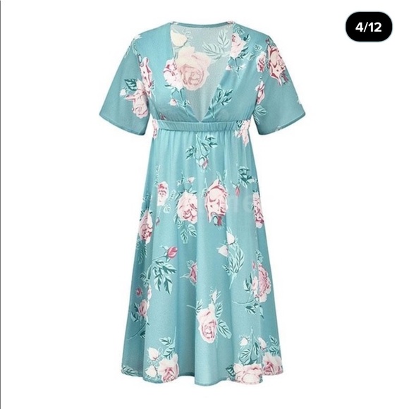 🌻 3/25 🌻 Lowcut Maternity Boho Floral Dress NWOT - Picture 1 of 6